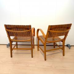 Pair of Armchairs by Gelenka Solid Beech Wood Germany circa 1950 - 4443795