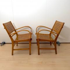 Pair of Armchairs by Gelenka Solid Beech Wood Germany circa 1950 - 4446783