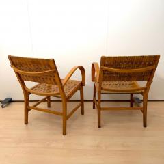 Pair of Armchairs by Gelenka Solid Beech Wood Germany circa 1950 - 4446785