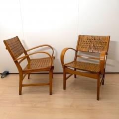 Pair of Armchairs by Gelenka Solid Beech Wood Germany circa 1950 - 4446786