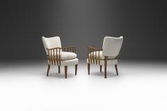Pair of Armchairs with Wooden Spindle Sides Europe ca 1950s - 2787086