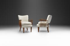 Pair of Armchairs with Wooden Spindle Sides Europe ca 1950s - 2787088