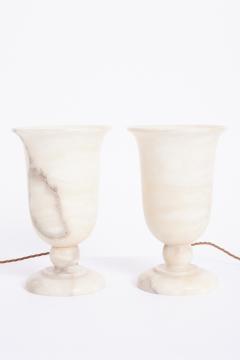 Pair of Art Deco Alabaster Urn Table Lamps - 3705991