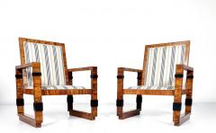 Pair of Art Deco Armchairs New Upholstery - 4634214