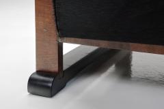 Pair of Art Deco Armchairs in Black Pony Hide Europe First Half of the 20th C - 4617803