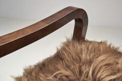 Pair of Art Deco Armchairs in Longhair Sheepskin Europe Early 20th Century - 4603818