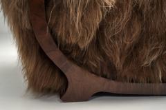 Pair of Art Deco Armchairs in Longhair Sheepskin Europe Early 20th Century - 4603819