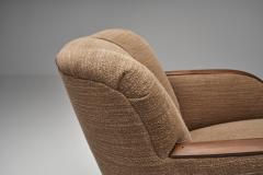 Pair of Art Deco Armchairs with Cabriole Style Front Legs Europe 1930s - 4638095