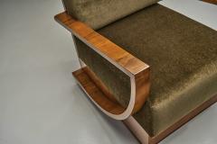 Pair of Art Deco Armchairs with Curved Arms Europe First half of the 20th C - 4729660
