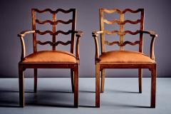 Pair of Art Deco Armchairs with Ladder Back - 4433197