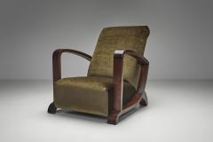 Pair of Art Deco Armchairs with Moss Green Upholstery Europe 1930s - 4746795