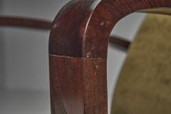 Pair of Art Deco Armchairs with Moss Green Upholstery Europe 1930s - 4746800