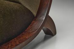 Pair of Art Deco Armchairs with Moss Green Upholstery Europe 1930s - 4746801