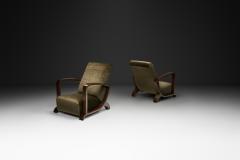 Pair of Art Deco Armchairs with Moss Green Upholstery Europe 1930s - 4748449