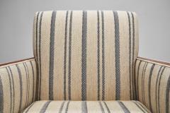 Pair of Art Deco Armchairs with Striped Upholstery Finland ca 1940s - 3663933
