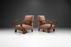 Pair of Art Deco Armchairs with Walnut Veneer Europe circa 1930s - 3886716