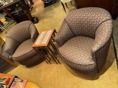 Pair of Art Deco Barrel Lounge Chairs - 4776264