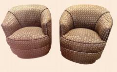 Pair of Art Deco Barrel Lounge Chairs - 4776274