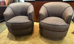 Pair of Art Deco Barrel Lounge Chairs - 4776275