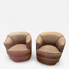 Pair of Art Deco Barrel Lounge Chairs - 4776310