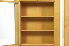 Pair of Art Deco Birch Rosewood and Steel Bookcase Cabinets c 1930 - 700622