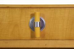 Pair of Art Deco Birch Rosewood and Steel Bookcase Cabinets c 1930 - 700623