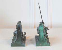 Pair of Art Deco Bookends Depicting Don Quixote and Sancho Panza - 4473854