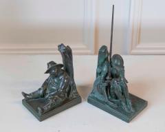 Pair of Art Deco Bookends Depicting Don Quixote and Sancho Panza - 4473856