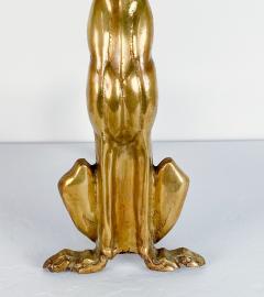 Pair of Art Deco Brass Andiron Dachshunds American 1920s - 2978873