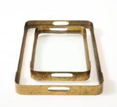 Pair of Art Deco Brass Trays France c 1930 s - 4508853