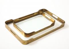 Pair of Art Deco Brass Trays France c 1930 s - 4508856