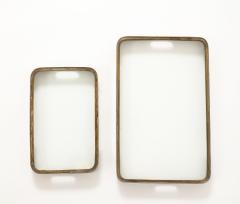 Pair of Art Deco Brass Trays France c 1930 s - 4508863