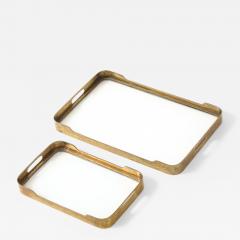 Pair of Art Deco Brass Trays France c 1930 s - 4509575