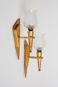 Pair of Art Deco Brass Wall Lights - 1742349