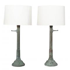 Pair of Art Deco Bronze Table Lamps - 3786392