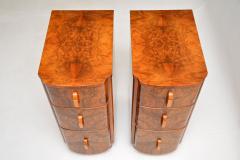 Pair of Art Deco Burr Walnut Bedside Chests - 3249052