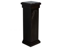 Pair of Art Deco Carved Column Pedestal Stands - 2562932