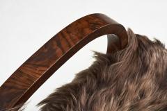 Pair of Art Deco Chairs in Longhair Sheepskin Europe Mid 20th Century - 4184759