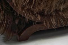 Pair of Art Deco Chairs in Longhair Sheepskin Europe Mid 20th Century - 4184761