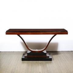Pair of Art Deco Console Tables in Walnut Black Lacquer France circa 1935 - 2551288