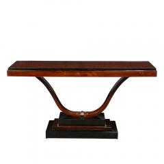 Pair of Art Deco Console Tables in Walnut Black Lacquer France circa 1935 - 2551300