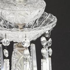 Pair of Art Deco Czech U S zone Cut Crystal and Silver Plated Table Lamps - 4465703