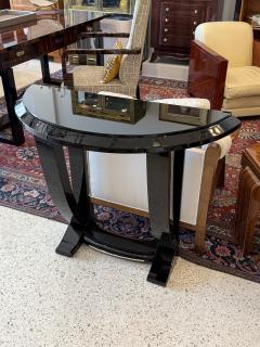 Pair of Art Deco Demi lune consoles - 4492787