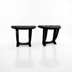 Pair of Art Deco Demi lune consoles - 4493219