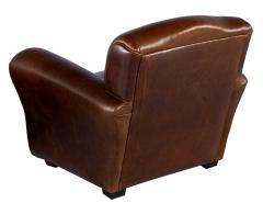 Pair of Art Deco Leather Club Chairs - 3065505