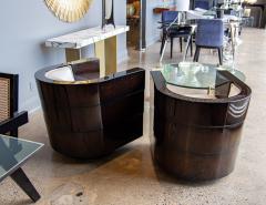 Pair of Art Deco Leather Lounge Chairs Circa 1940 s - 3314962