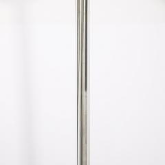 Pair of Art Deco Machine Age Chrome and Glass Rod Torchieres - 4304314