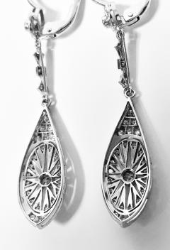 Pair of Art Deco Platinum and Diamond drop Earrings C 1920  - 1056753