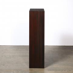 Pair of Art Deco Rectilinear Rosewood Pedestals - 4653919