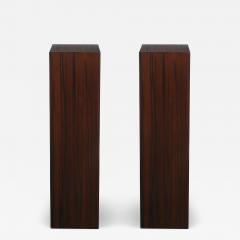 Pair of Art Deco Rectilinear Rosewood Pedestals - 4659947